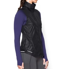 New Womens Under Armour Vest NWT Storm Black M Reflective Run Water Resistant