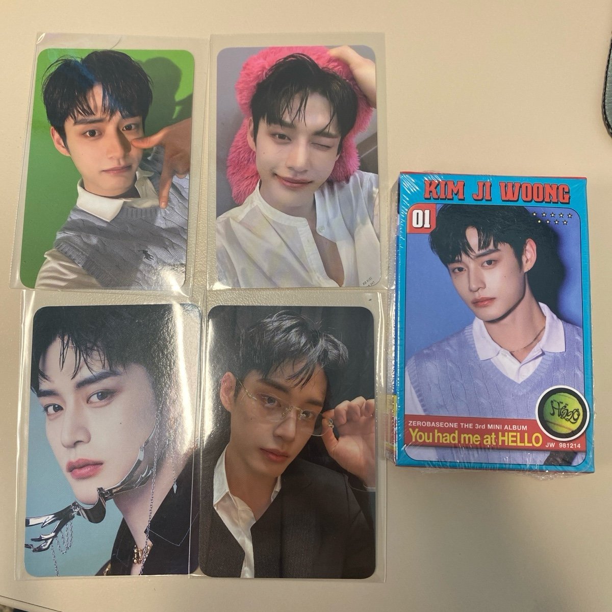 zerobaseone photocard jiwoong set
