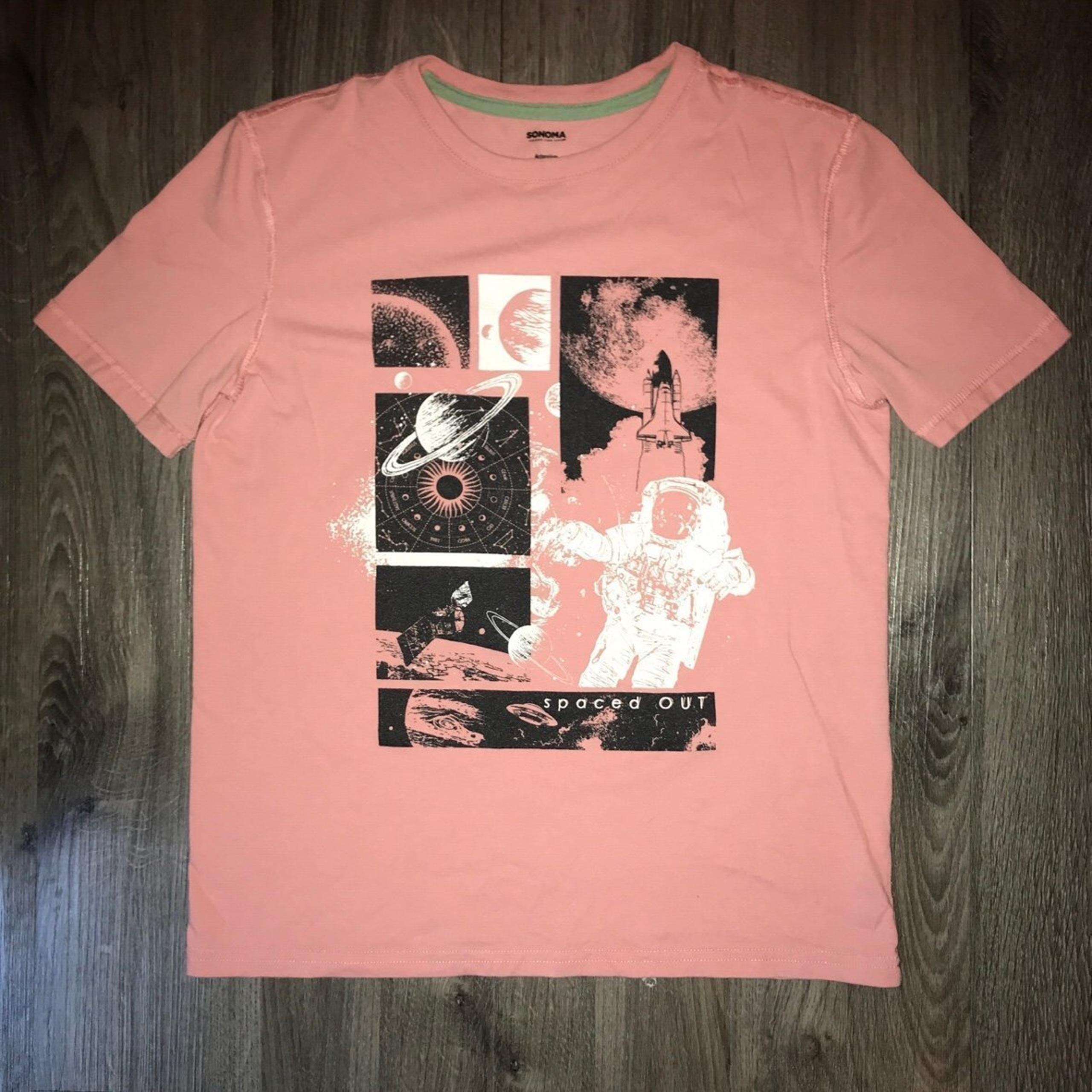 Sonoma; Boys (Large) Orange Graphic Space Shirt