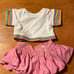 BABW Build-A-Bear Workshop Sanrio Hello Kitty and Friends Keroppi Shirt & Skirt