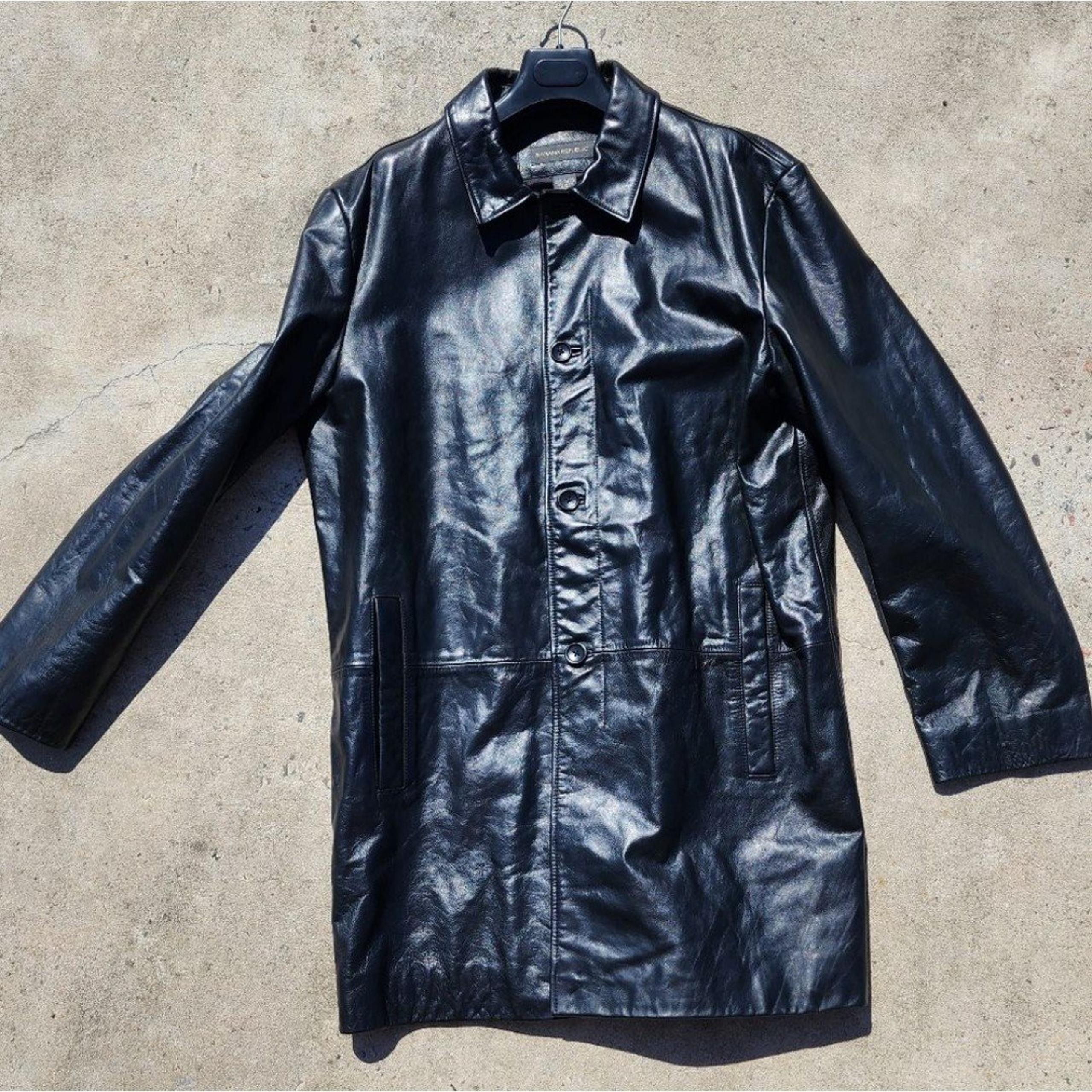 Men's Banana Republic Leather Large Coat