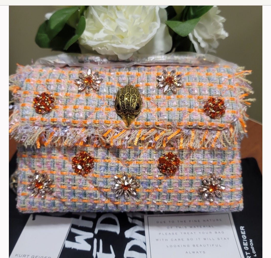 Kurt Geiger London Tweed orange Medium Kensington Bag