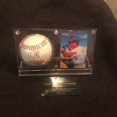 Joan Gonzalez Signed Baseball Display