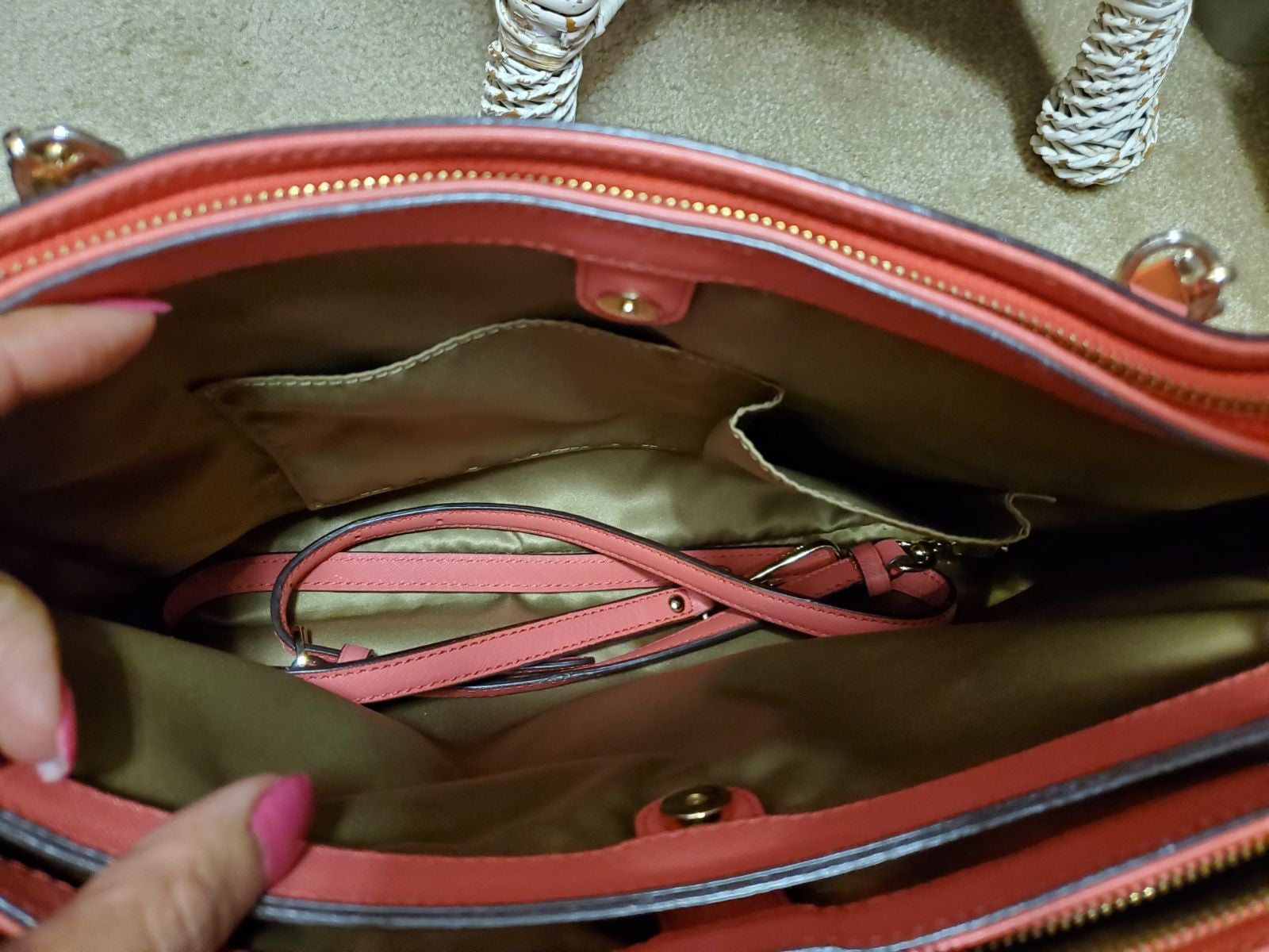 Pre Loved Coach Purse Coral