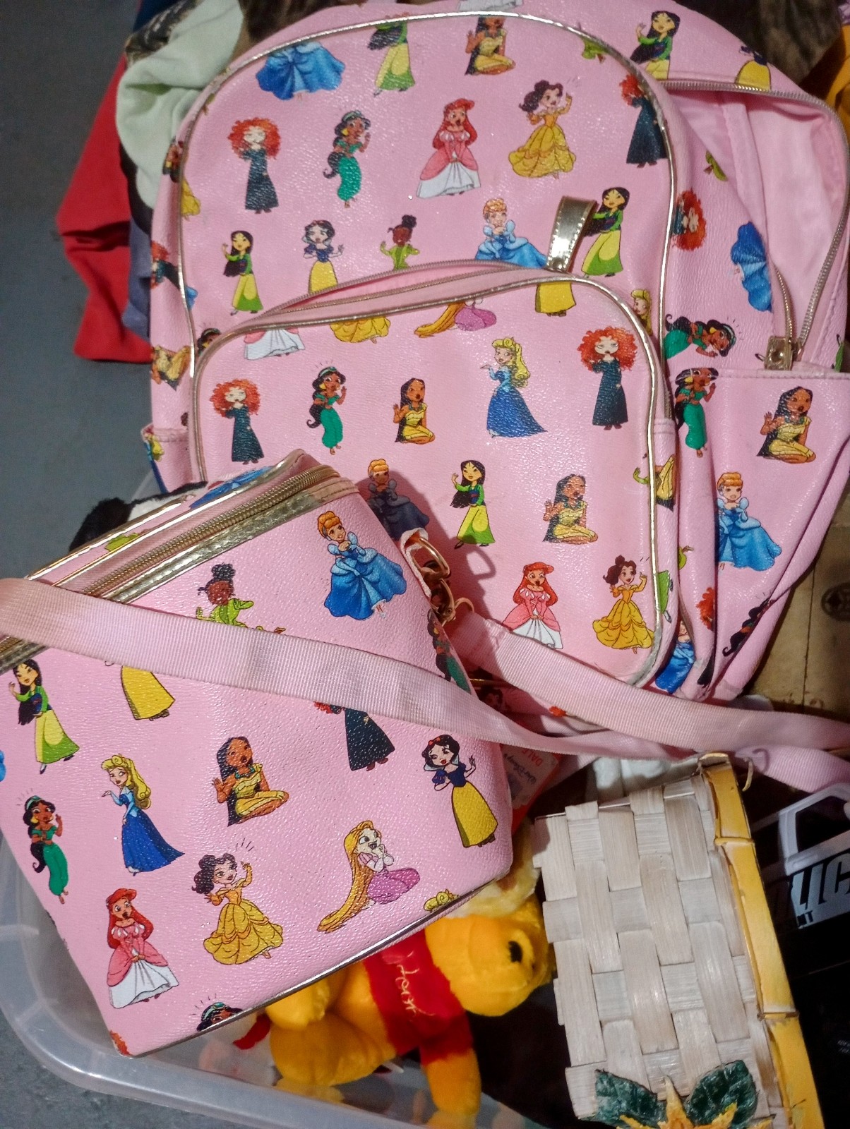 Disney princess backpack and lunch bag