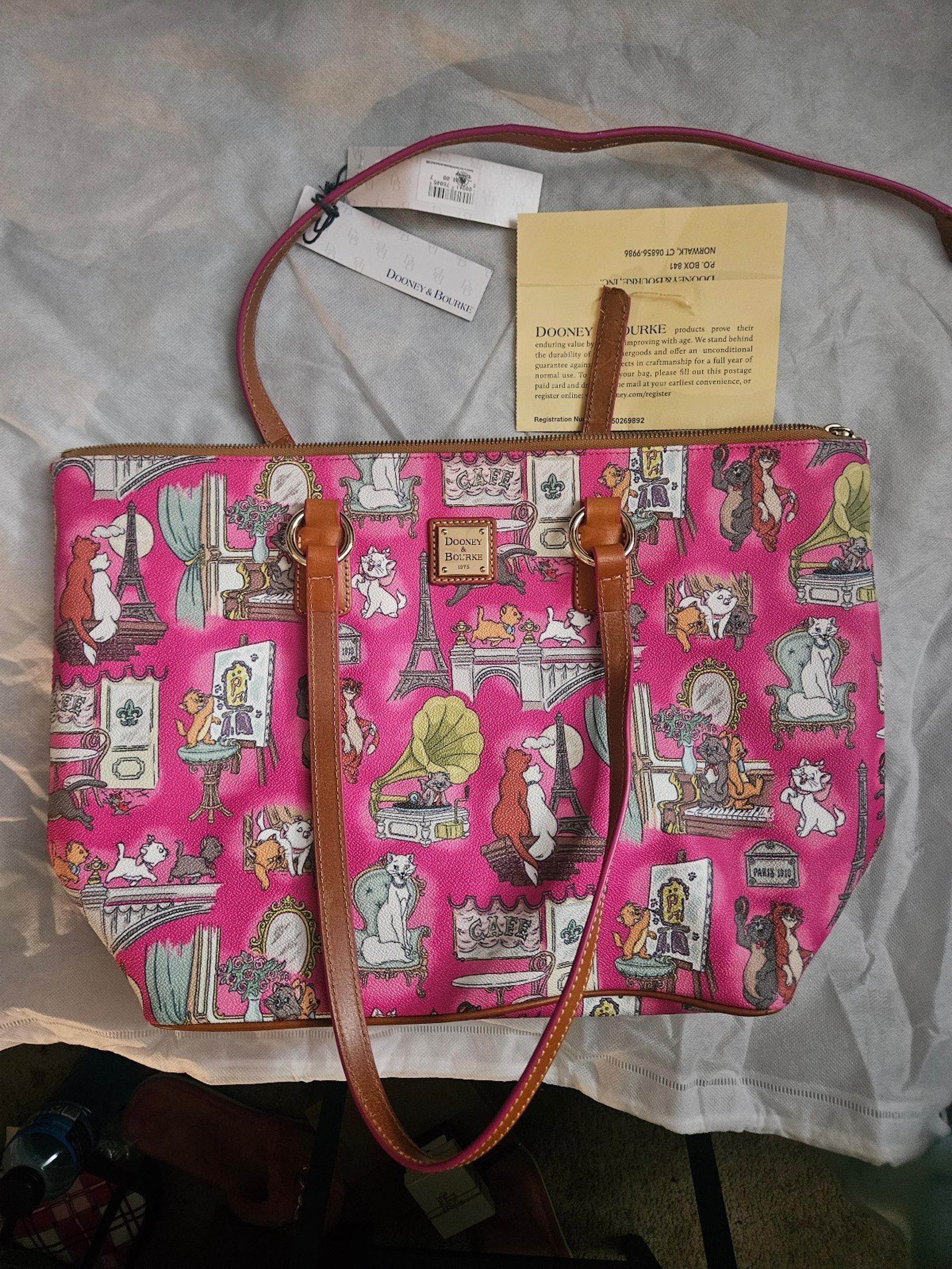 Dooney & bourke pink aristocat tote bag purse handbag shoulderbag NEW DEFECTS