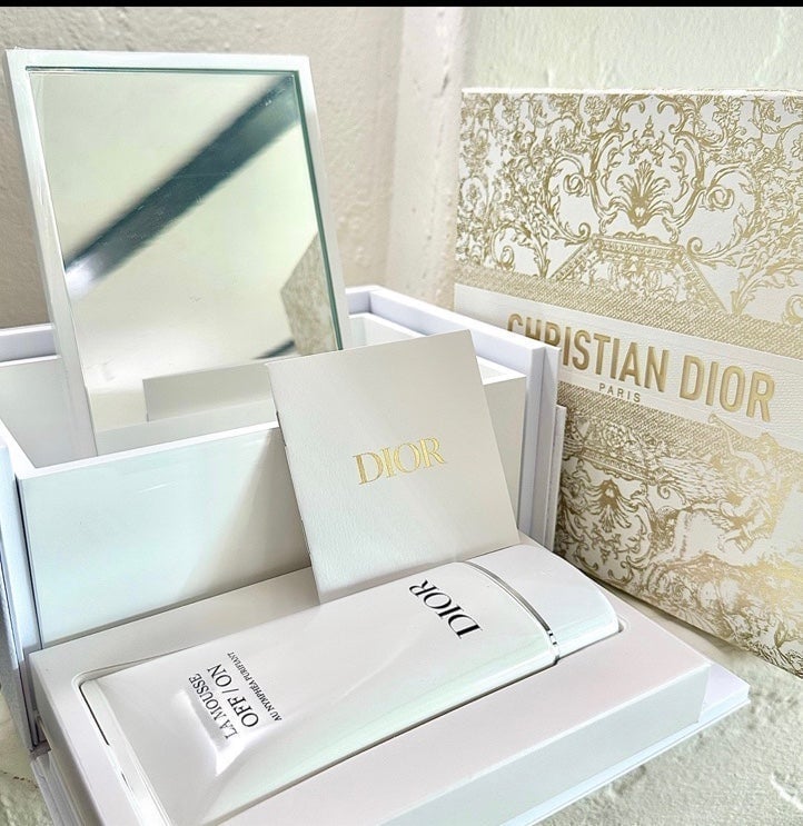 Dior mirror box with La Mousse foaming cleanser