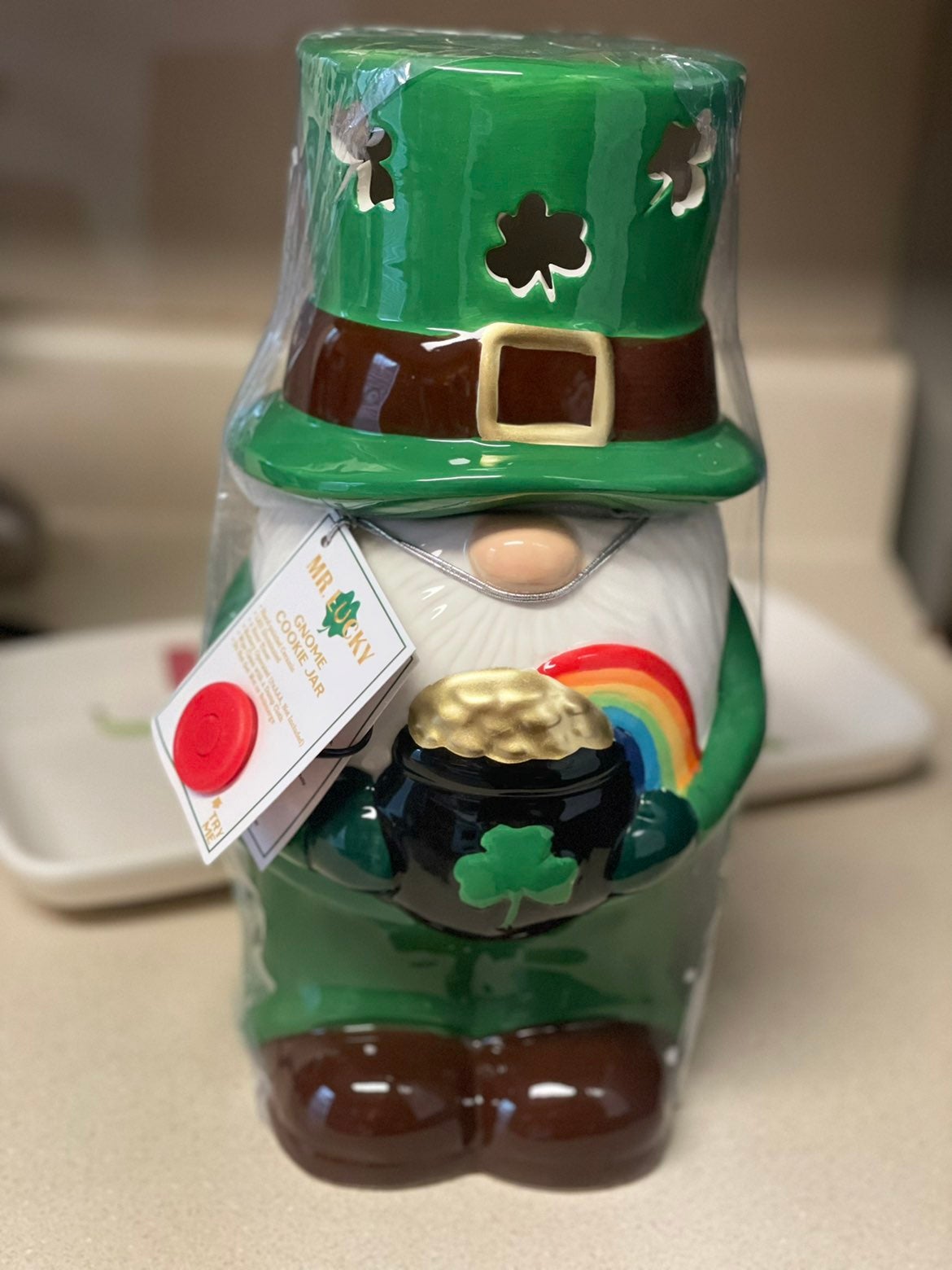 Mr. Lucky Gnome Leprechaun Saint Patrick's Jar Mr. Christmas