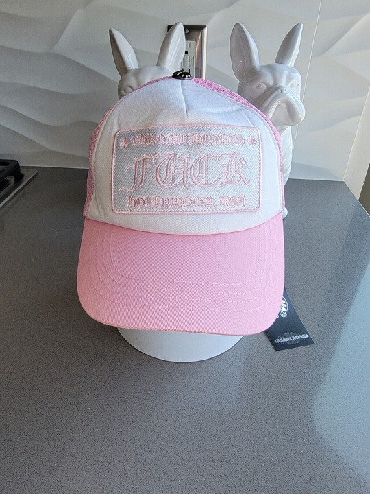 Chrome Hearts F**K Trucker Hat Pink Color New With Tags