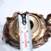Vintage Chapman candlestick holder hurricane brass leaves candle ornate regency