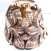 Vintage Chapman candlestick holder hurricane brass leaves candle ornate regency