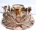Vintage Chapman candlestick holder hurricane brass leaves candle ornate regency