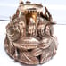 Vintage Chapman candlestick holder hurricane brass leaves candle ornate regency