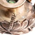 Vintage Chapman candlestick holder hurricane brass leaves candle ornate regency
