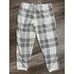 NWT Aerie Snowed In Fuzzy Jogger Plaid Pant Size XL Gray