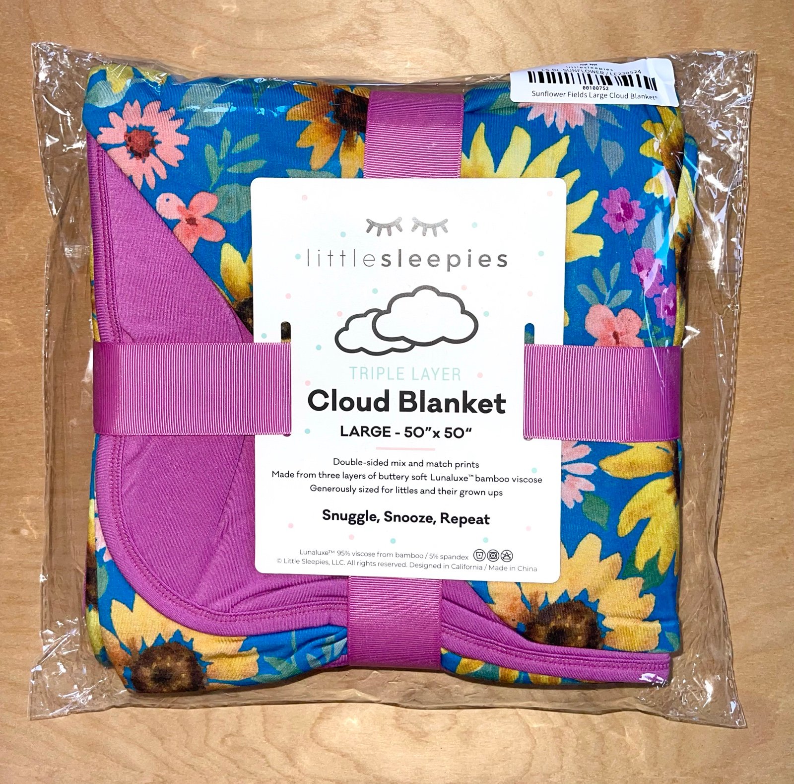 Little Sleepies Sunflower Fields Blanket - NIB