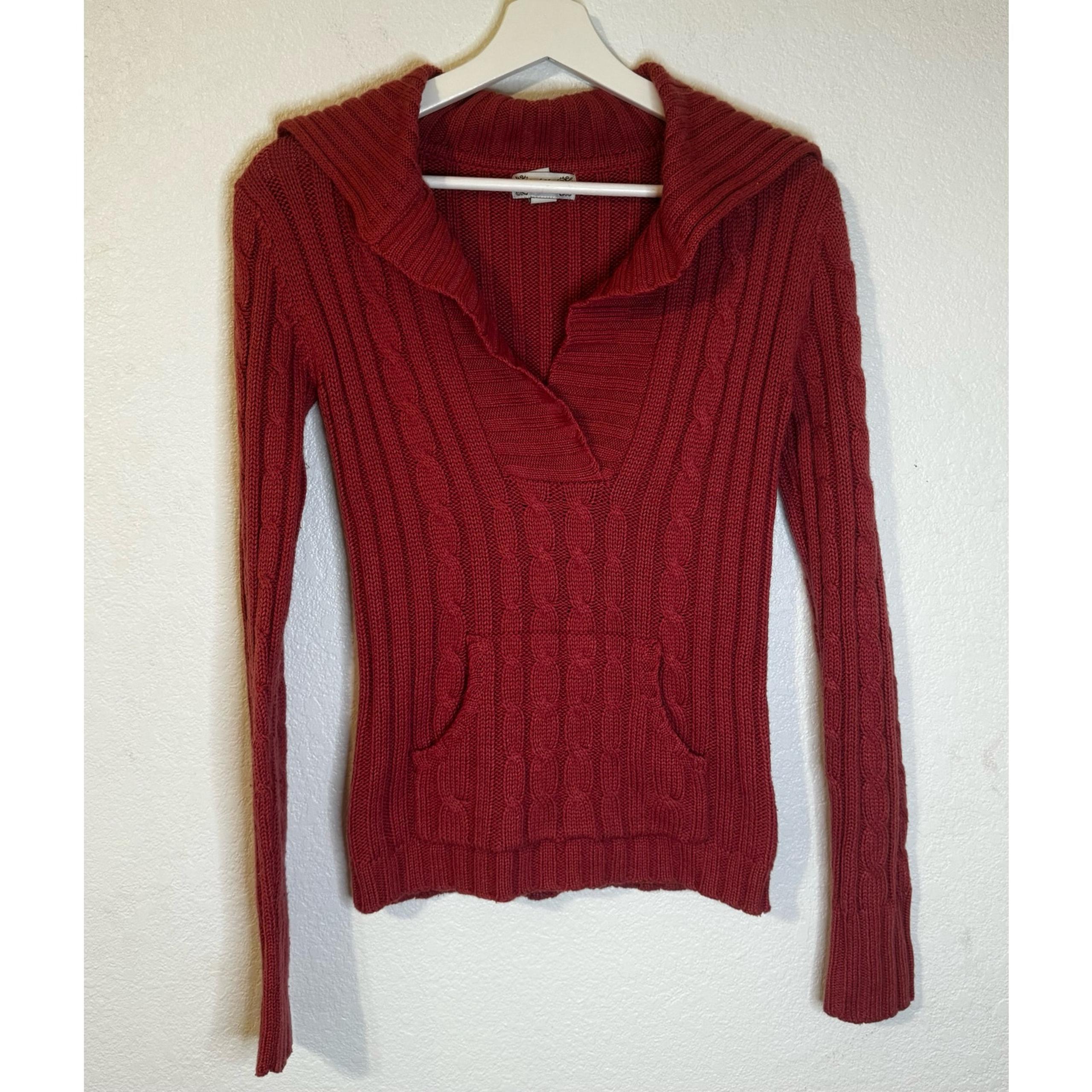 Duck Head Women's Pullover Sweater Oversized Collar Size S