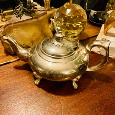 Vintage Manchester Royal thick wave style silver teapot early 20th century