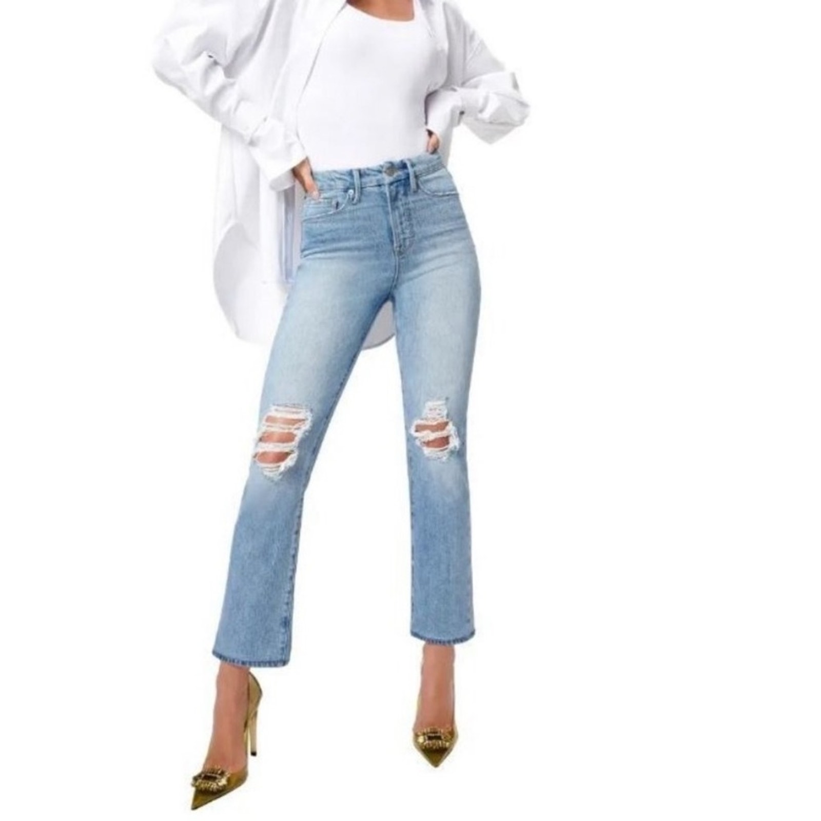 NWT Good American Good Boy High Waist Jeans Size 4