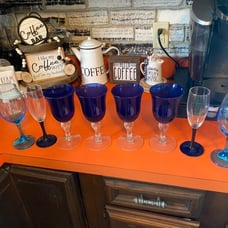 Antique wine glasses