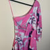 Yumi Kim Pink Floral One Shoulder Dress Size M
