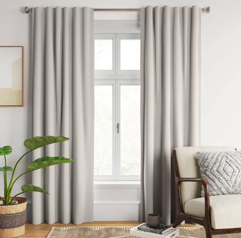 2pc 50 x84 Blackout Aruba Window Curtain Panel Gray - Threshold™