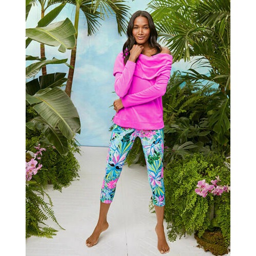 NWT LILLY PULITZER LUXLETIC WEEKENDER HIGH CROP LEGGINGS YOU ME AND GIRAFFEE XS