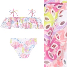 NWOT Shade Critters eyelet ruffle two-peice swimsuit size 3T