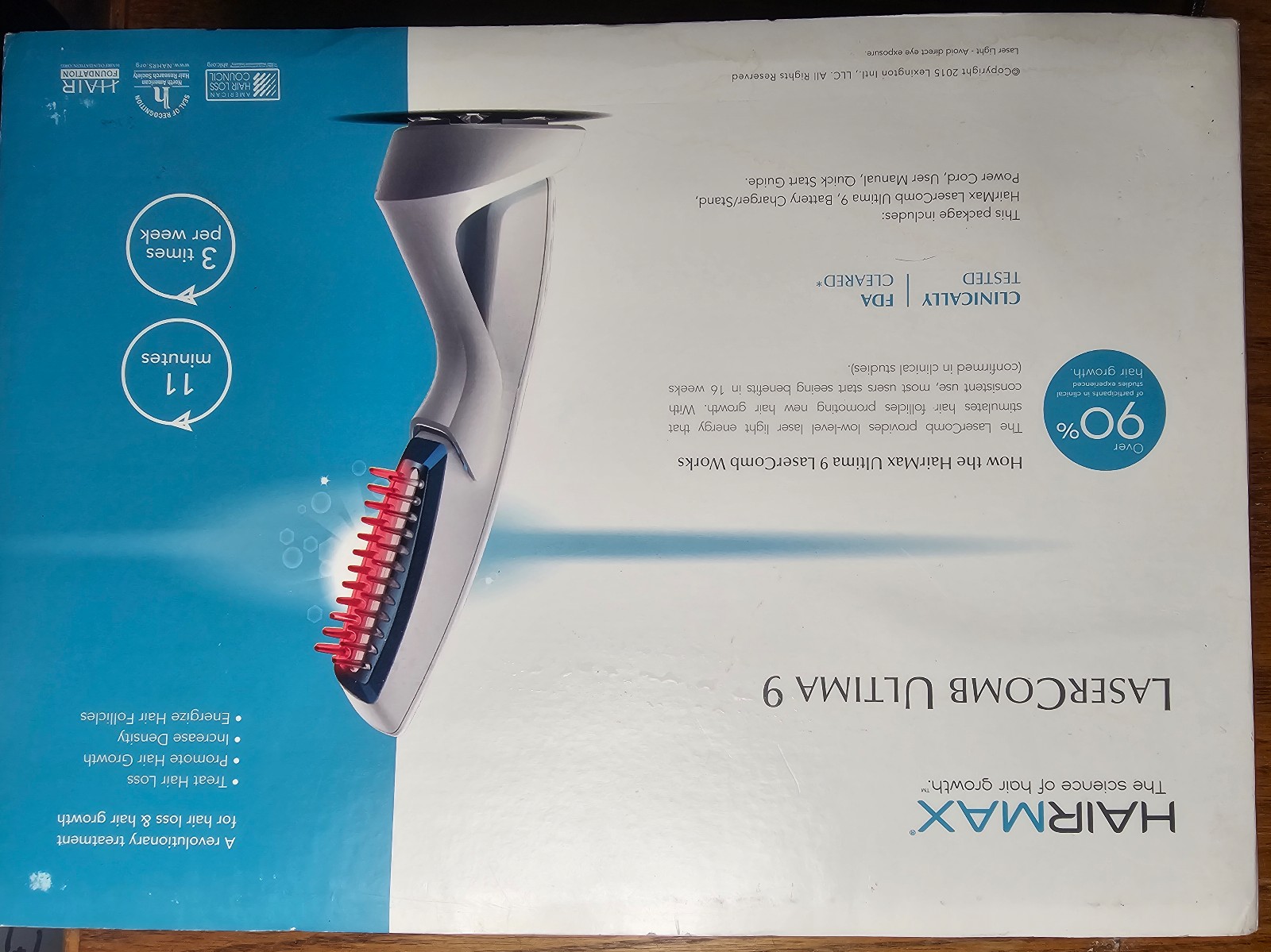 Hairmax Lasercomb ultimate 9 - laser hair device