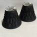 Black silk beaded clip on Chandelier shades set of 2