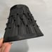 Black silk beaded clip on Chandelier shades set of 2