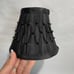 Black silk beaded clip on Chandelier shades set of 2