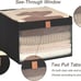 Closet Storage Bins with Clear Window and 2 Handles