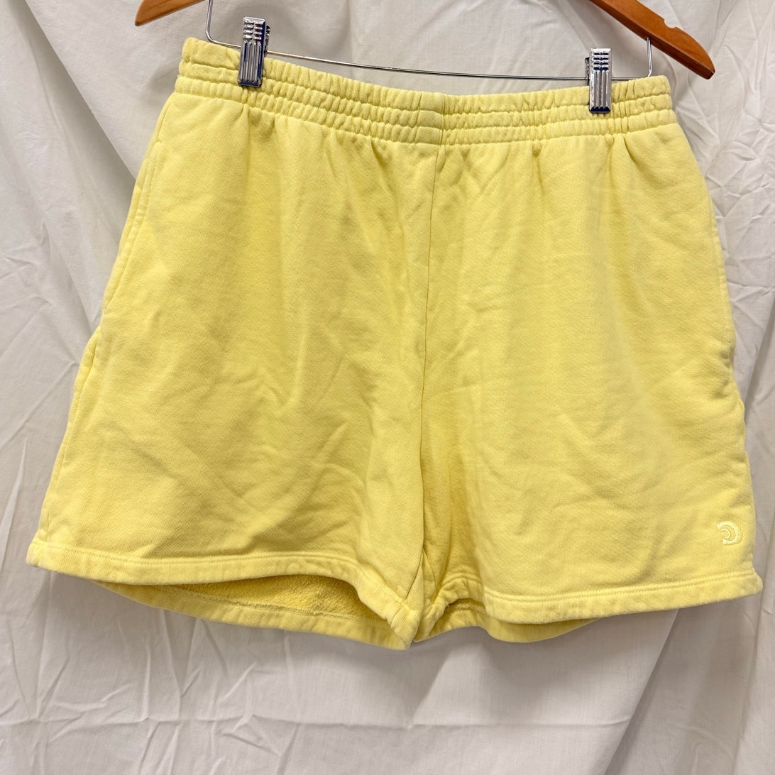 Daydreamers Yellow Sweatshort Large Cozy Loungewear Warm