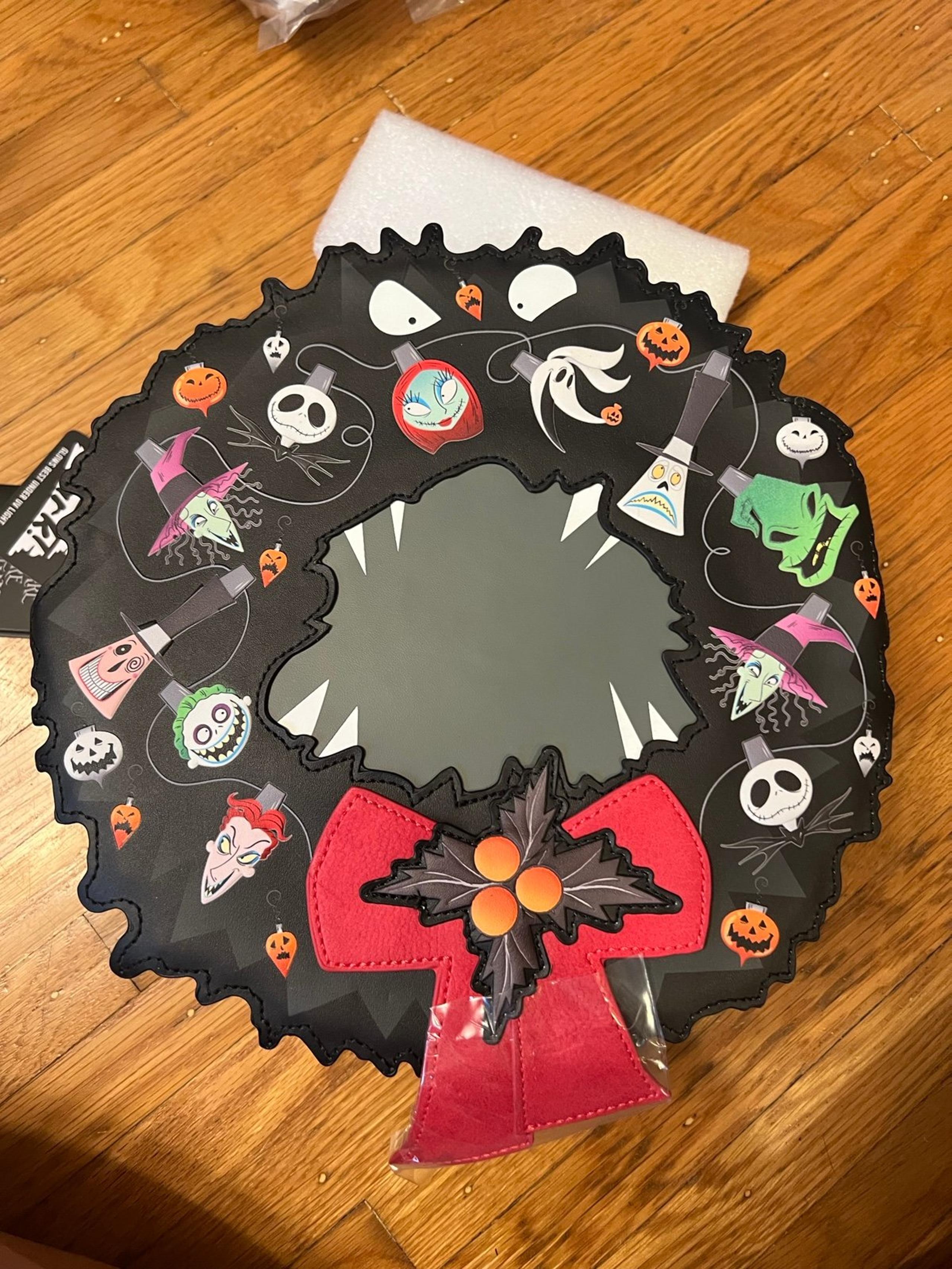 Loungefly Nightmare Before Christmas Figural Wreath Glow-In-The-Dark Crossbody