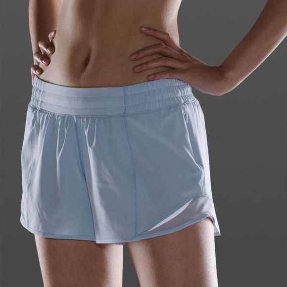 Lululemon Hotty Hot Shorts Daydream Blue Low Rise LR 4” Like New Running Size 4