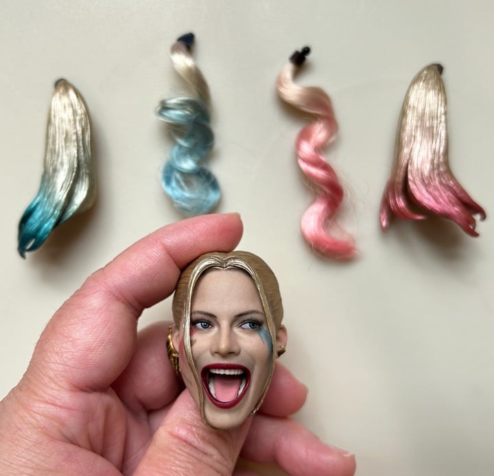 1/6 Harley Quinn Head Sculpt Suicide Squad For 12 Hot Toys PHICEN Female Figure