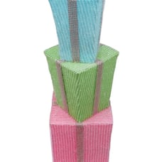 Nwt large Mrs. Claus Bakery Pre-Lit LED Pastel Gift Stack, 28 Christmas decor