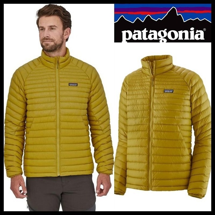 Patagonia Alphite Down Jacket Textile Green Mens Size S Goose Down Fill Outdoors