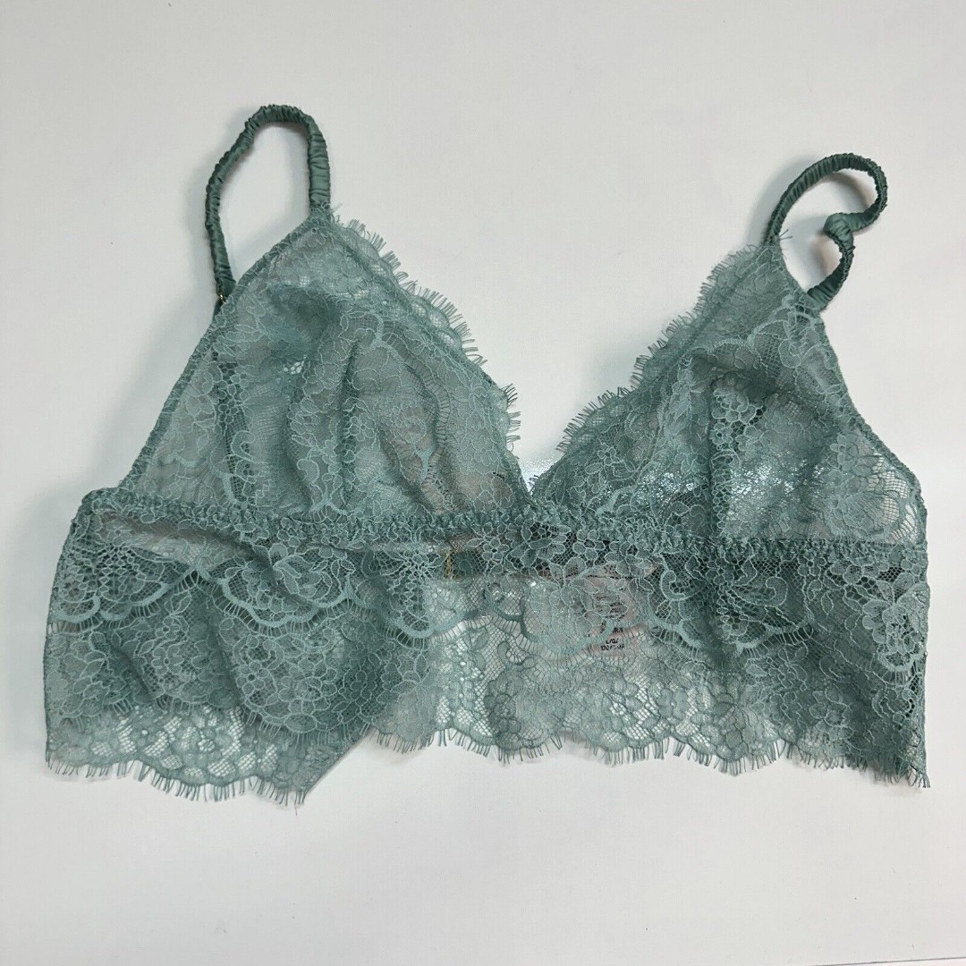 Victorias Secret Teal Lace Bra LARGE