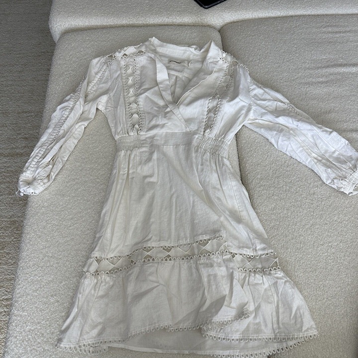 Happy nature dress white size XS