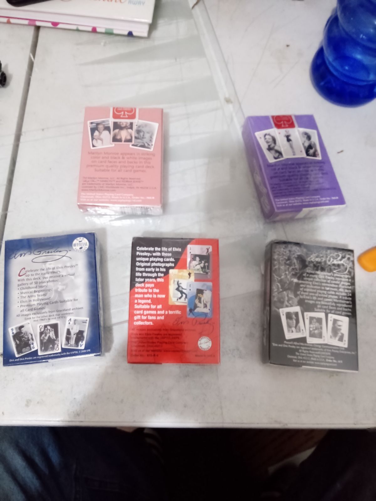elvis presley and marilyn Monroe card decks