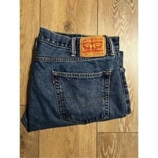 Levi’s Men’s Size 40x30 Jeans 505 Blue Denim Relaxed Fit Dark Wash Straight Leg