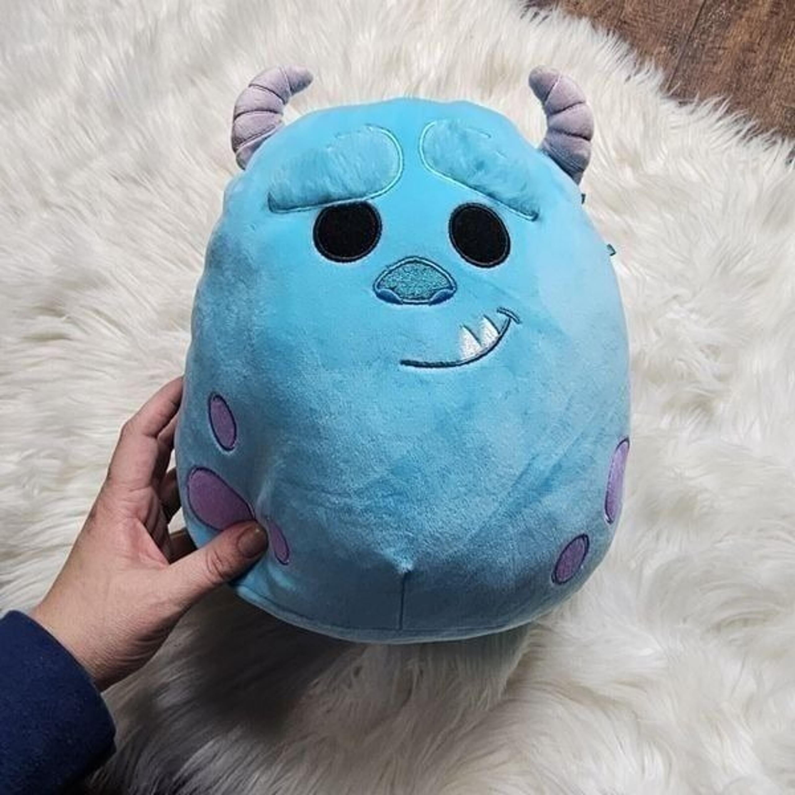 Squishmallows Disney Monster's Inc Sulley Soft Plush Pillow Toy Turquoise 12"