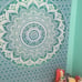 Cotton Tapestry Ombre Bohemian Bedspread (Queen (84x90 Inches), Classic Green