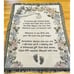Welcome New Baby Tapestry Throw Blanket Stork Footprints Precious Gift From God