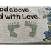 Welcome New Baby Tapestry Throw Blanket Stork Footprints Precious Gift From God