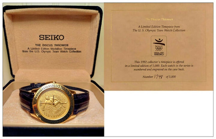 SEIKO SFS144 DISCUS THROWER Limited Edition Olympic Collection 1992 G722
