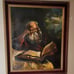 ANTIQUE OIL ON CANVAS PAINTING SIGNED BY DE LEEP 24X28 FRAMED THE READER