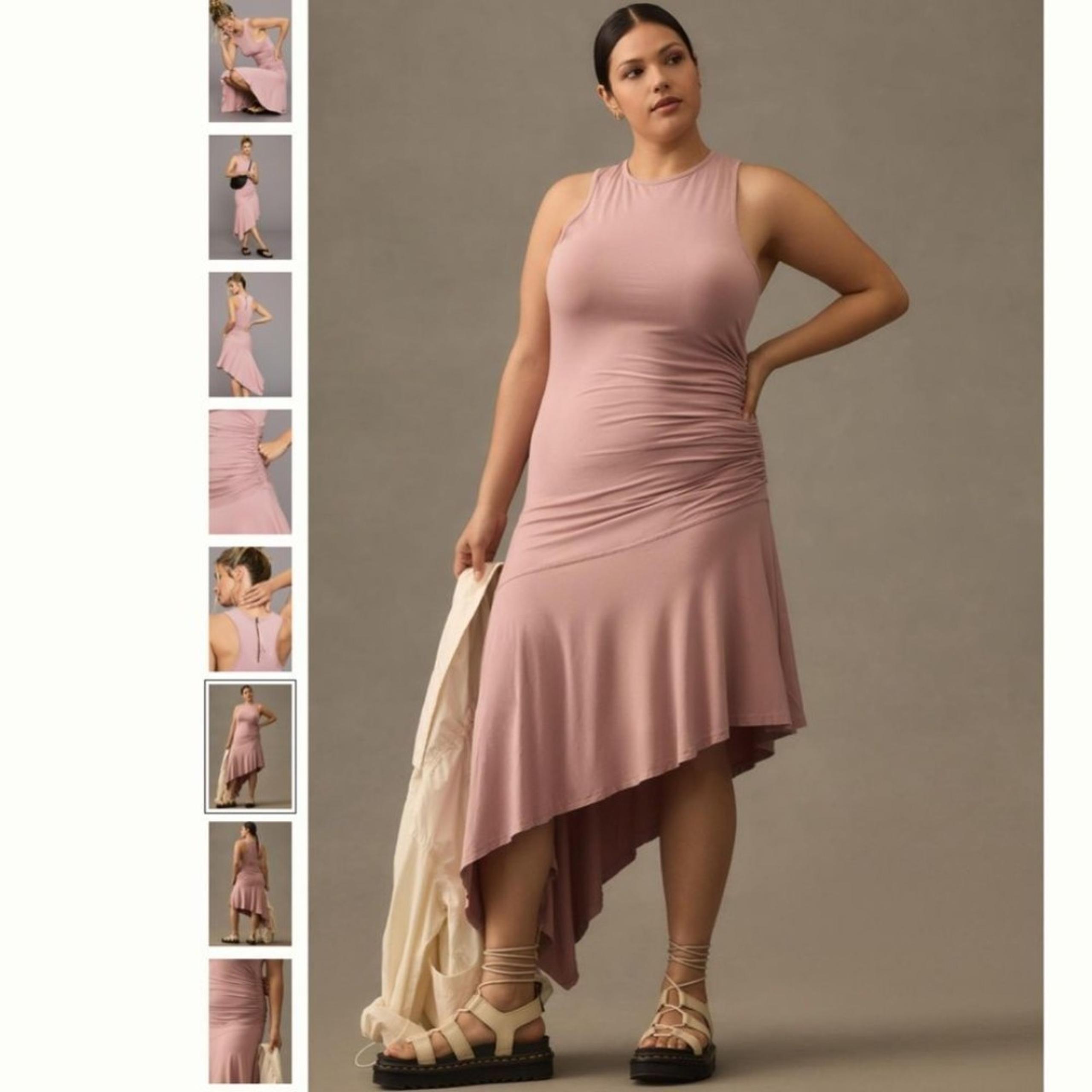 Anthropologie Daily Practice Sleeveless Side-Ruched Dress